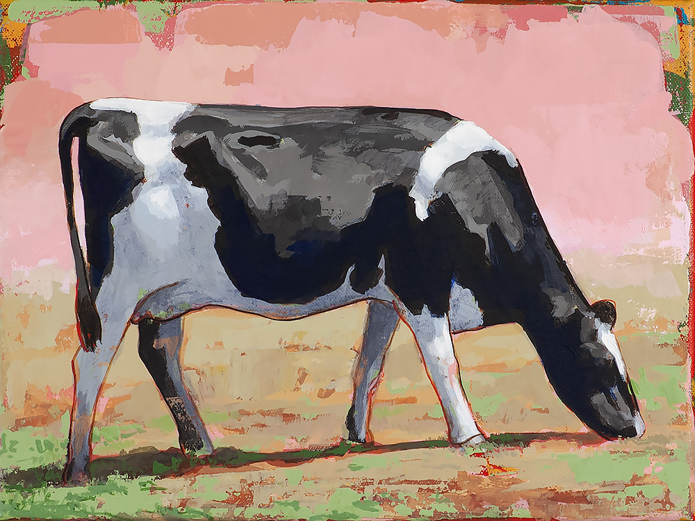 People Like Cows #18, painting by Los Angeles artist David Palmer, acrylic on canvas, art