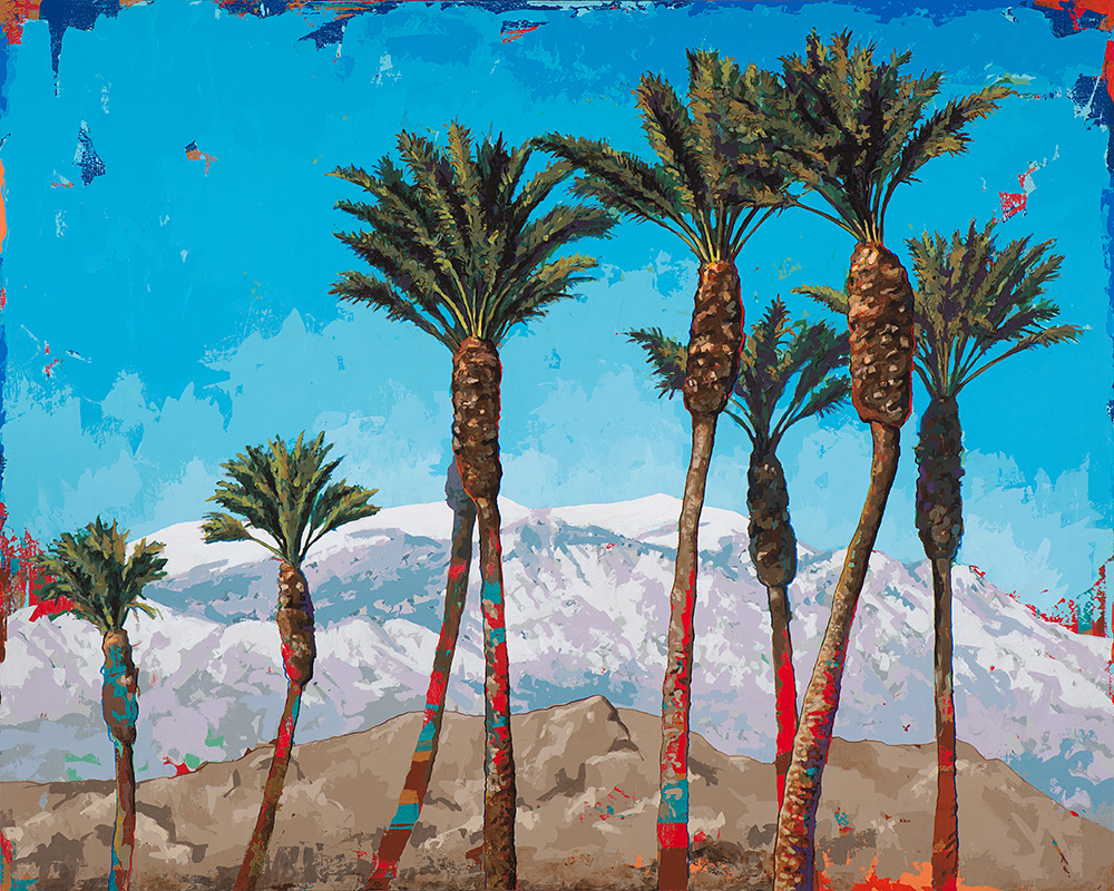 California Winter, painting by Los Angeles artist David Palmer, acrylic on canvas, art