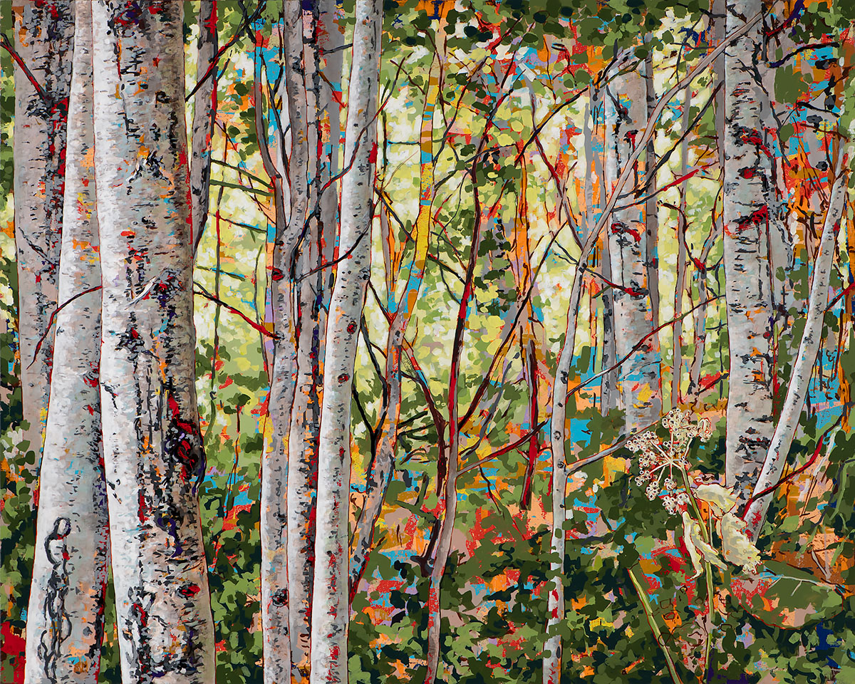 Aspens 1 painting by Los Angeles artist David Palmer