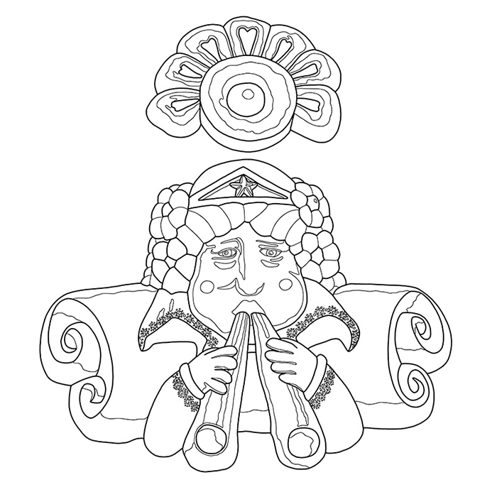 CAROUSEL: a Coloring Jones coloring book for adults