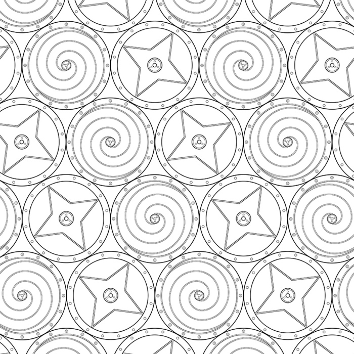 CAROUSEL: a Coloring Jones coloring book for adults